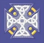 CC0172 Blue Celtic Cross