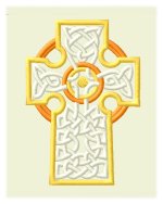 CC0177 White Celtic Cross