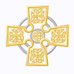 CC0181 White Celtic Cross