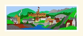 Cyfarthfa Castle Embroidered Picture